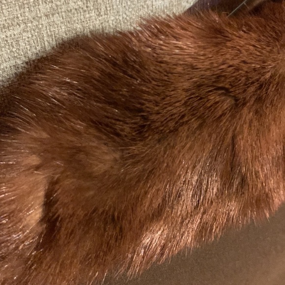 Vintage 1940s/50s Made In Columbia Mink Collar Coat Military Rare Style Medium - Picture 9 of 17